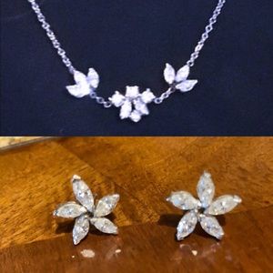 Bundle of Natural Diamond Earrings and Necklace.